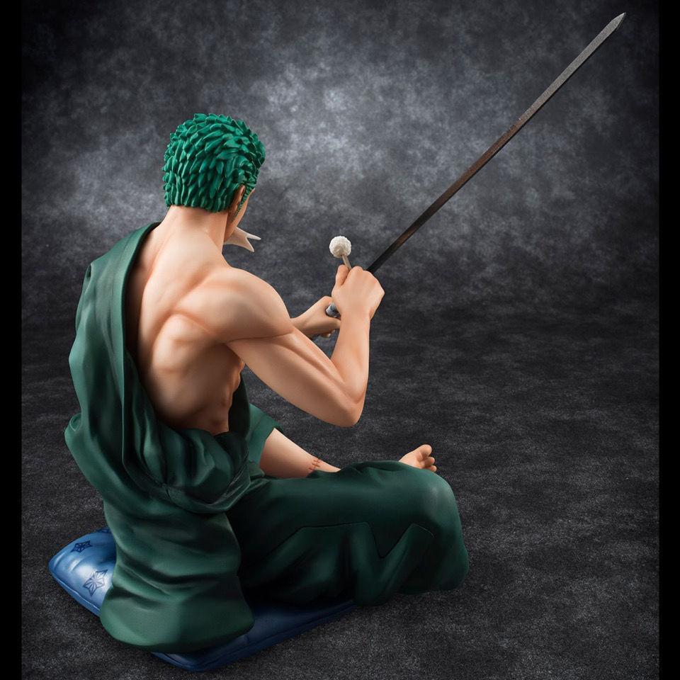 Аниме One Piece Фигурка Ророноа Зоро Новый Мир Нож Сидячая Фигурка Действия Модель из ПВХ Украшение Статуэтки Кукла Игрушка Подарок