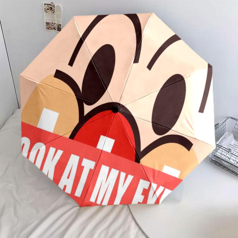 Anpanman Theme Folding Umbrella Waterproof Windproof Umbrella Kids Cartoon Umbrella for Outdoor Daily Use