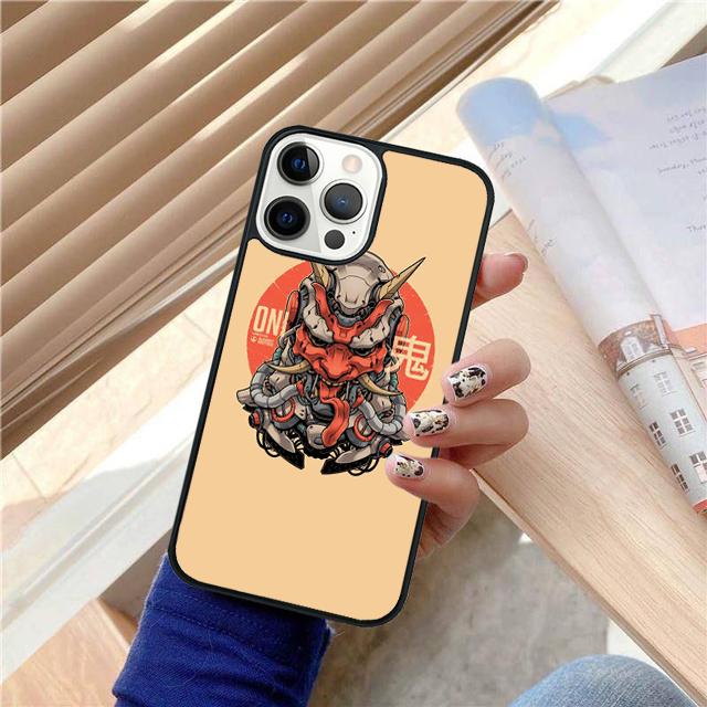 Японская маска демона Они Хання Чехол для телефона Cover Для iPhone 17 Air 15 16e Pro Max 14 13 12 11 Pro Max Plus Оболочка