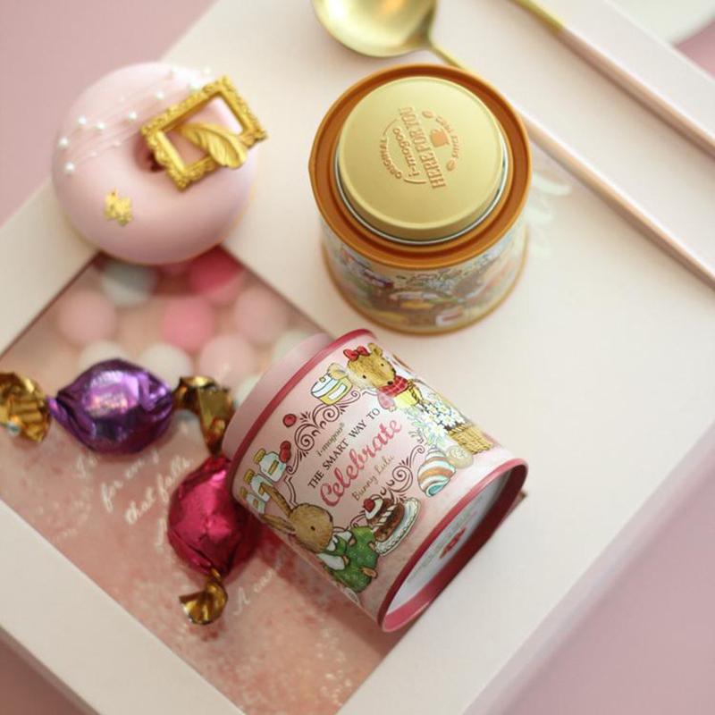 Мультяшный чемоданчик Jellycat в виде кролика, жестяная коробка для хранения, коробка для конфет и печенья, круглая металлическая шкатулка для украшений, подарочная коробка для свадьбы, дня рождения, вечеринки