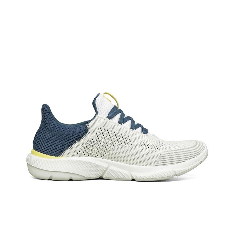 Skechers Ingram Удобные сетчатые низкие повседневные кроссовки для бега Мужские кроссовки Бело-синие 210281-WHT