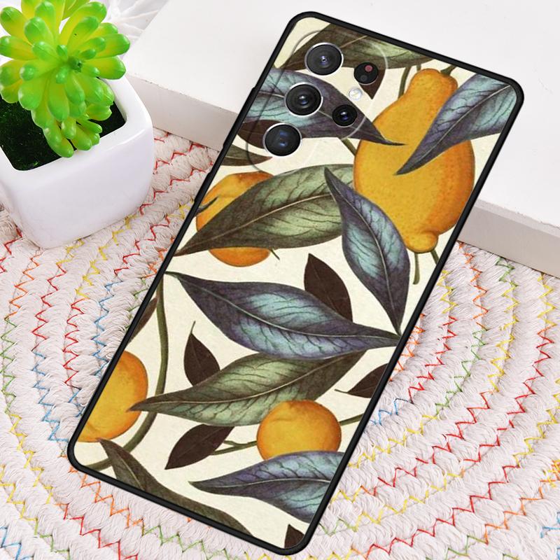 Tropical Summer Fruit Lemon soft TPU Phone Case For Samsung Galaxy note 10 pro S26 S25 S24 S23 S22 Ultra Plus S21 FE S20 Cover