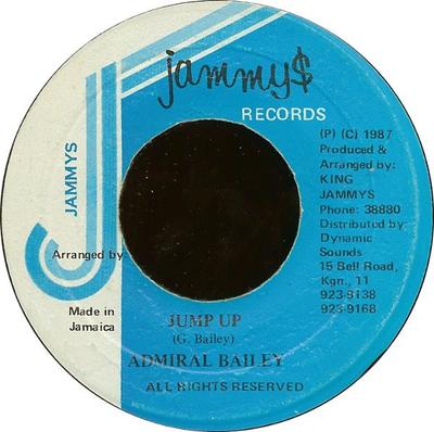 7-дюймовая пластинка ADMIRAL BAILEY Jump Up NONE Jammys Records 1987 Ямайка Регги Ска Даб Б/у