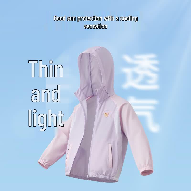 PawinPaw Kids' Cartoon Bear Hooded UV Protection Jacket