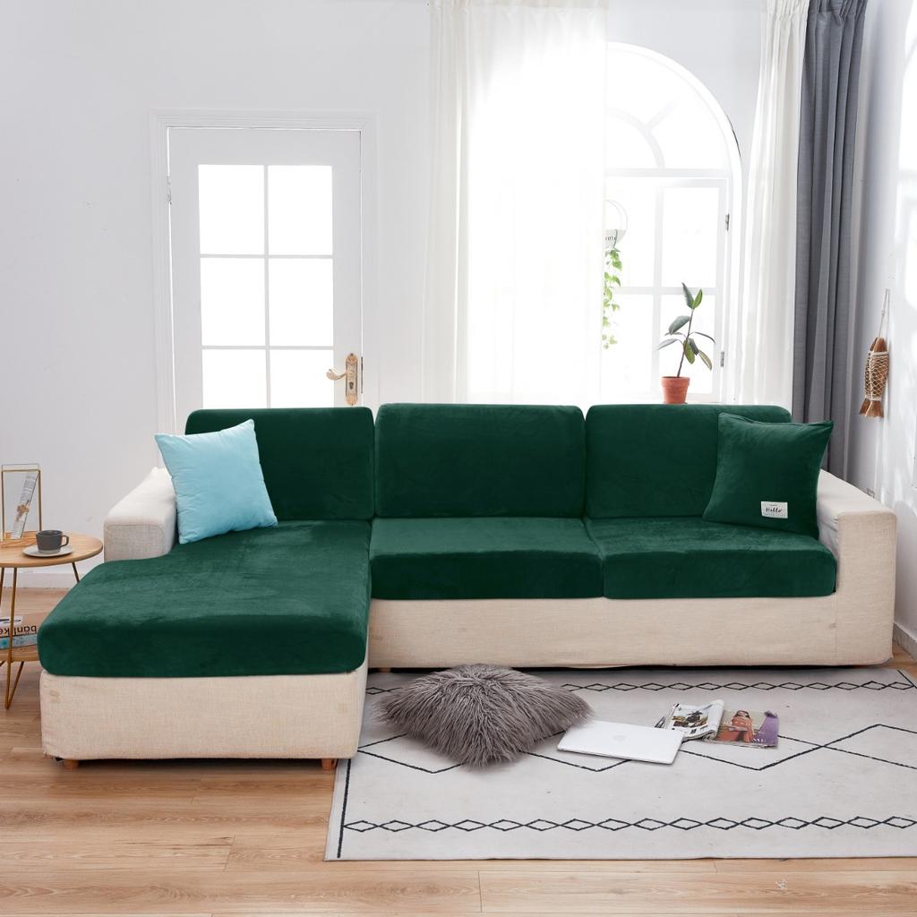 Cover For A Chambers Bed, Sofa, Corner Sofa Velvet, Bottle Green