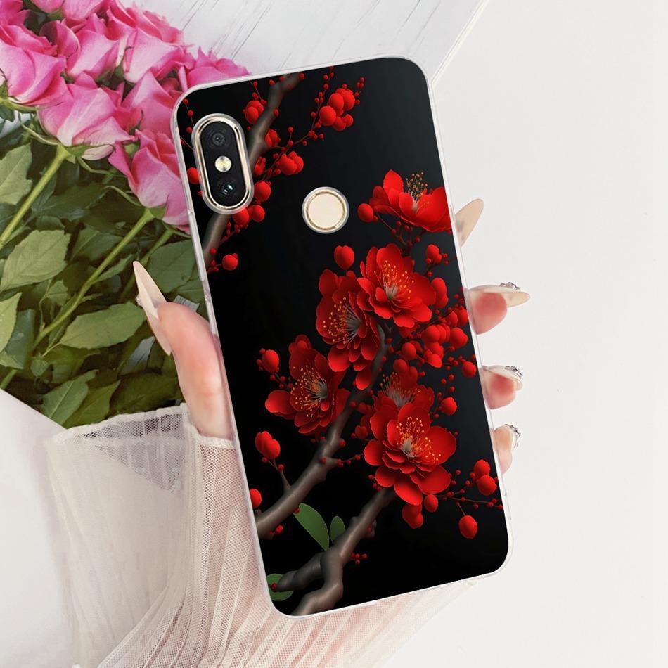 For Xiaomi Redmi Note 6 Pro Cute Flower Butterfly Cat Painted Case For Redmi Note6 Soft Silicone TPU Phone Cases