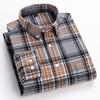 Large Thickened Brushed Cotton Plaid Oversized Casual Korean Shirt