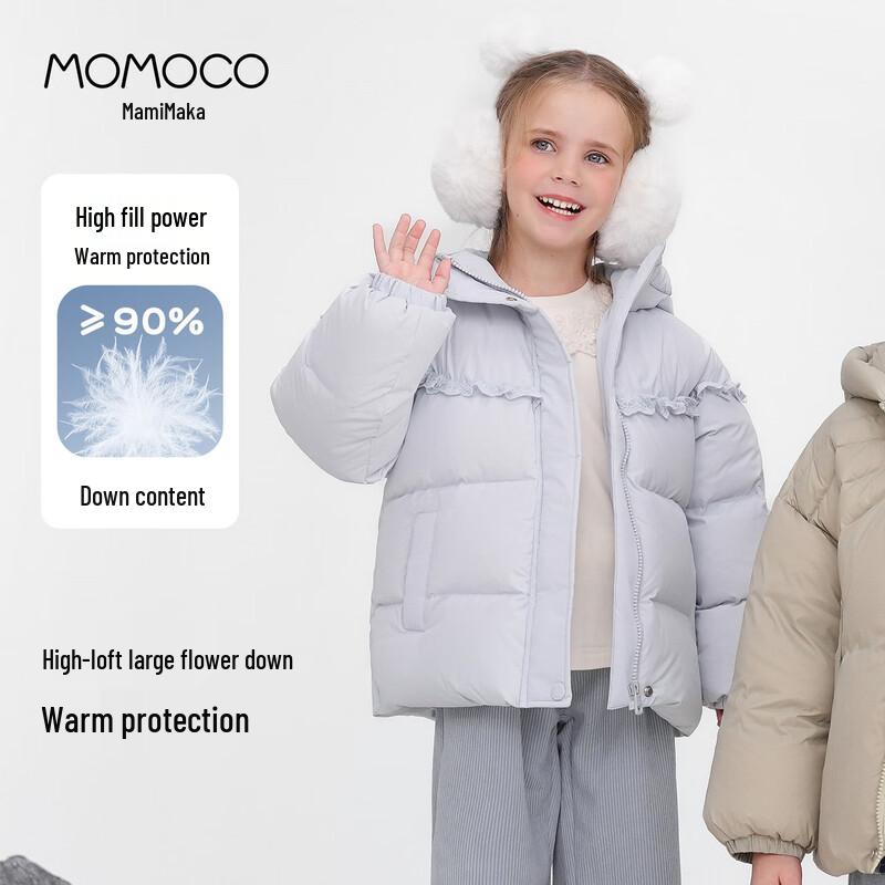 Стильная зимняя пуховая куртка для девочек MOMOCO