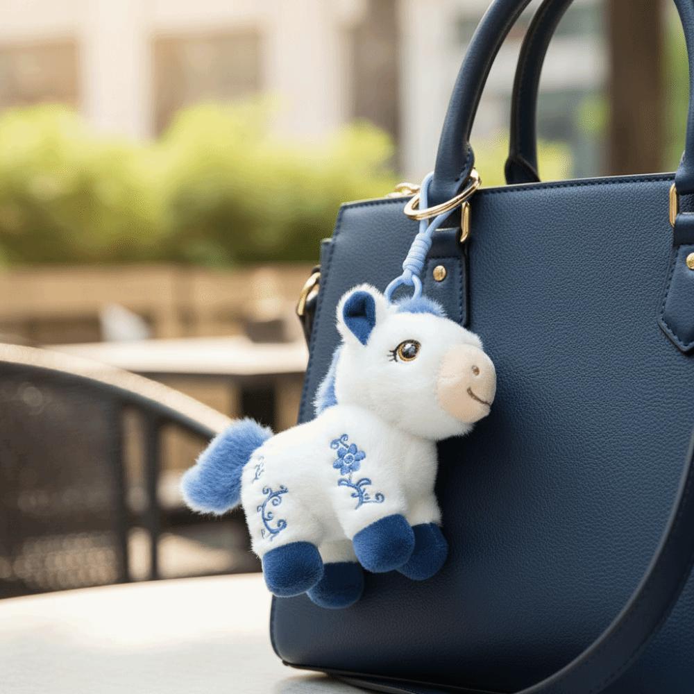 Плюшевая брелок-брелок с пони в винтажном стиле из ПП-хлопка, брелок-брелок с китайской лошадью, подарок на Китайский Новый год