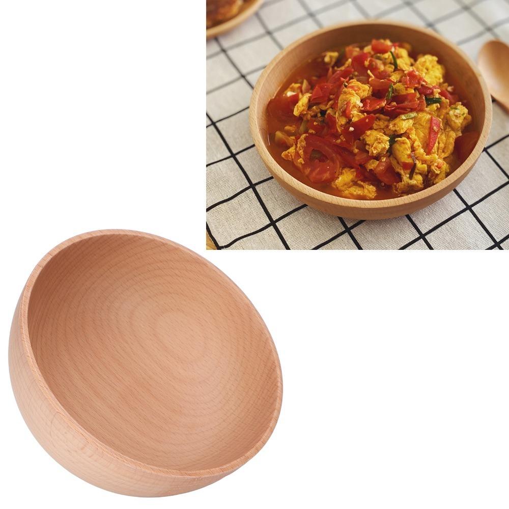 Wood Noodle Bowl Rounded Bowl Yogurt Bowl Eco Friendly Rice Bowl  Soup Serving