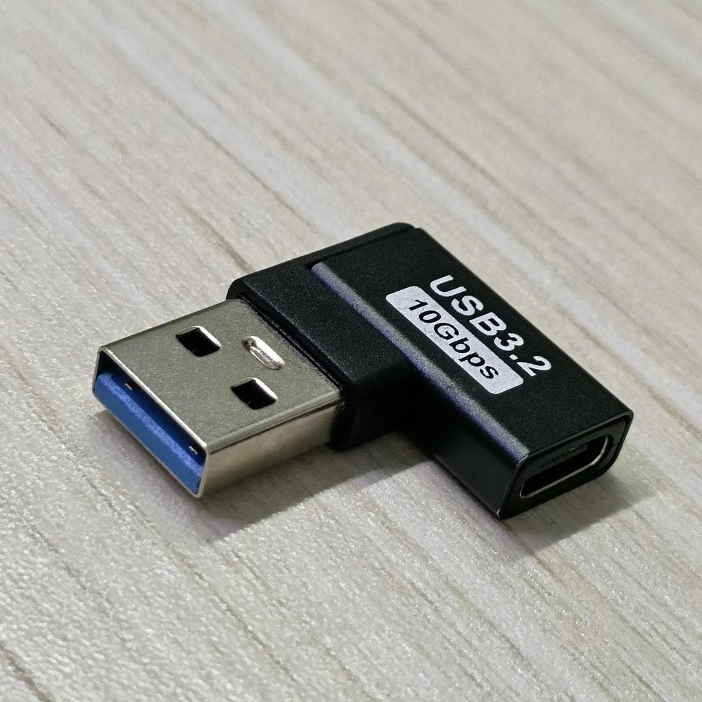 USB A Male на Type-C Female Адаптер, Двунаправленный Стерео, Изгиб Вверх/Вниз, Полнофункциональный 3.1 Мобильный Адаптер