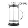 350-1000ML French Press Coffee Pots With Filter High Borosilicate Glass Heat-Resistant Coffee Brewer Milk Foam Frother Pots