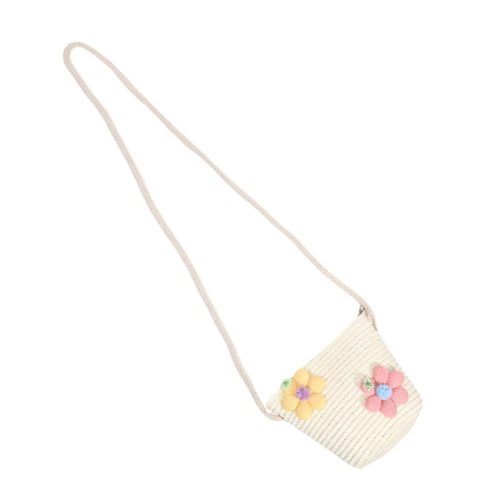 Девочка Молния Цветок Соломенная Сумка Милый Реквизит для Фото Ручной Работы Плетеная Детская Сумка-Мессенджер Корзина для Хранения Кошелек для Монет Сумка-Кроссбоди