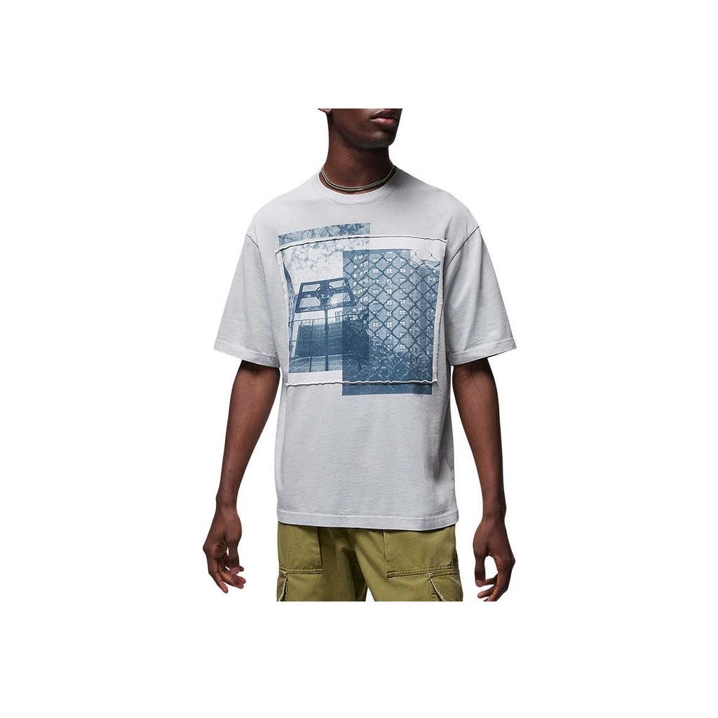 Jordan Union Series SS23 Баскетбольный принт Толстовка Мужская Топы Серый FD4247-097