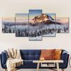 Landscape Canvas Posters Home Decor 5 Pieces Natural Lake Paintings Wall Art Scenery Pictures Modular Living Room Decor No Frame