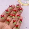 50pcs Resin Mini Colorful Santa Claus Snowman Christmas Tree Deer Flatback Nail Art Decor DIY Scrapbook Accessories Crafts KTY