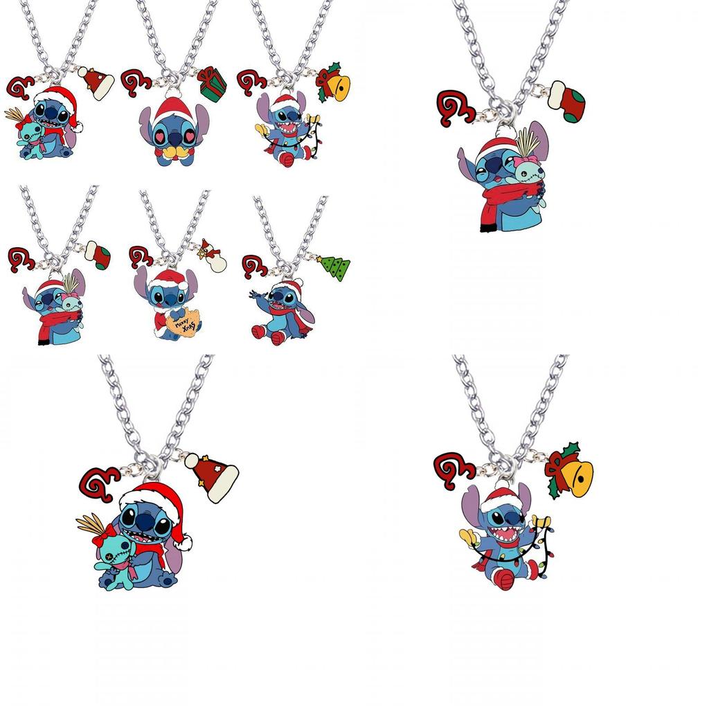 Cross-border New Christmas Pendant Cartoon Star Baby Stitch Necklace Anime Peripheral