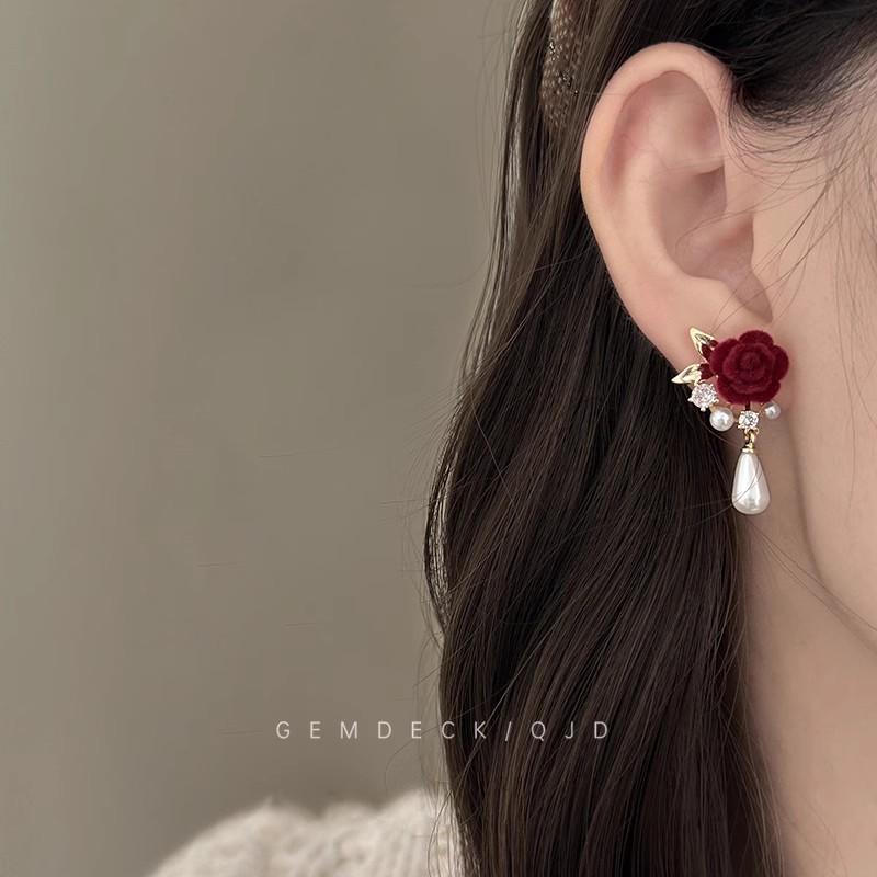 Роскошные европейские и американские серьги-пусеты с бриллиантовой кисточкой для вечеров и вечеринок