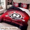 Sheffield United FC Printed Bedding Set Custom Name Text 1 Duvet Cover 2 Pillowcases For Bedroom