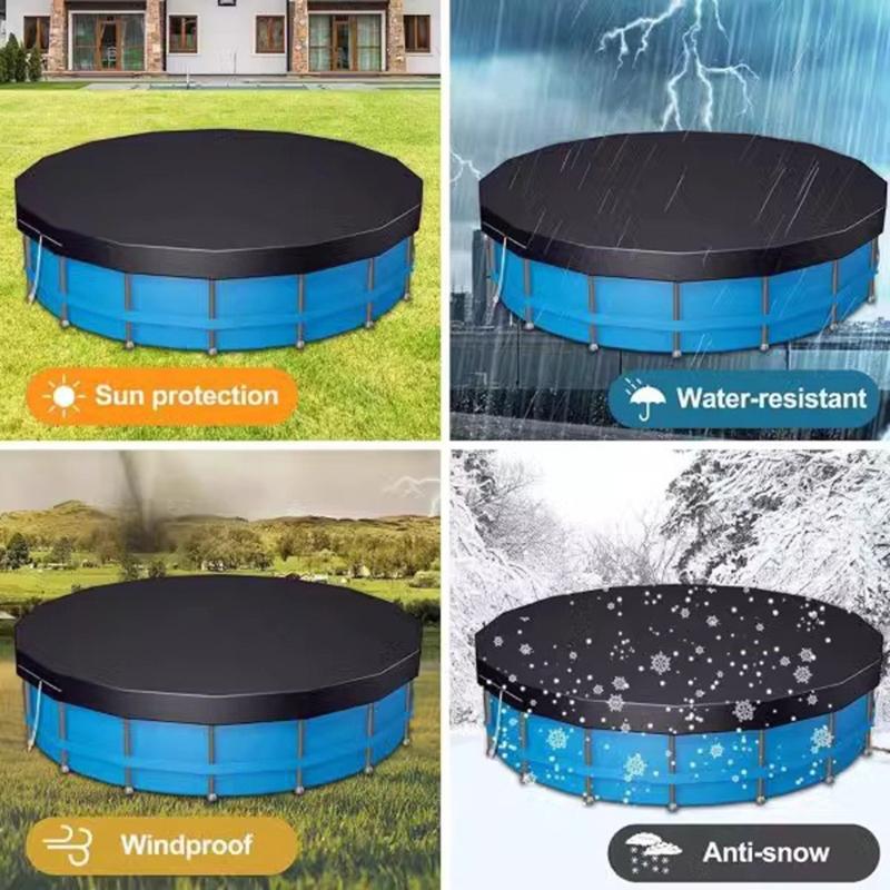 Portable Dog Pool Cover Round Shape Easy to Use Kids Swimming Pool Cover Foldable Tub Pool Protector Sleeve Case