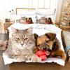 Lovely Animal Dogs Cats Pets Comfortable Duvet Quilt Cover Pillowcase Bedding Set Children Bedroom Decoration Home Textile