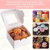30 шт. Белые коробки для выпечки, мини-коробки для тортов, коробки для печенья с окном, маленькие коробки для угощений, печенья, пирожных, пончиков в комплекте