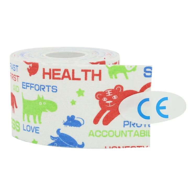2 Rolls Printed Kinesiology Tape Fitness Athletic Sports Cotton Tapes Water Resistant Knee Shoulder Muscle Protector Pain Relief