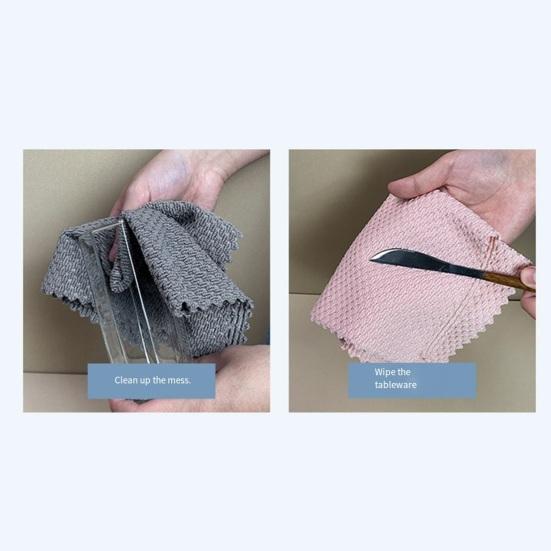 5Pcs Microfiber Dishcloths Absorbent Rag Kitchen for Washing Dishes Cleaning Cloth Textured Reusable Wiping Glassware