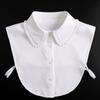 Formal False Collar Women Embroidery Faux Col Half Shirt Blouse Fake Collars Sweater Shirt Detachable Collars Accessories
