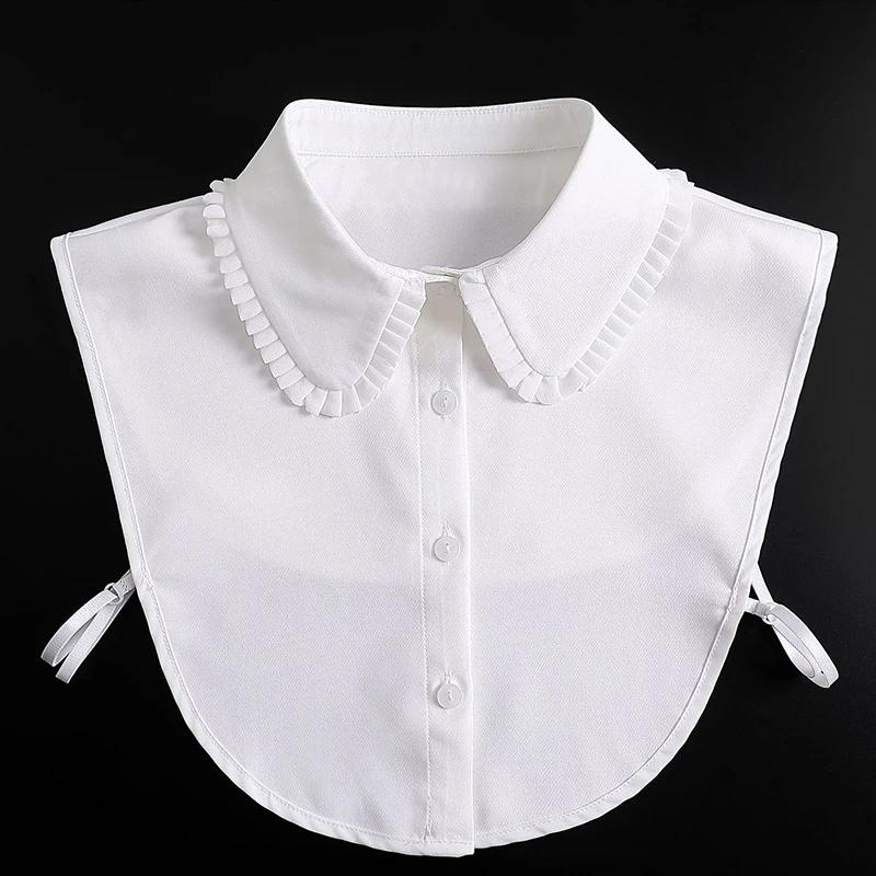 Formal False Collar Women Embroidery Faux Col Half Shirt Blouse Fake Collars Sweater Shirt Detachable Collars Accessories