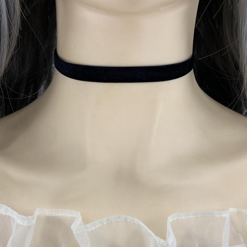 Бархатное колье-чокер, готическое винтажное колье-цепочка для девочек и женщин, черное колье-чокер, модные украшения на шею, аксессуары для воротника