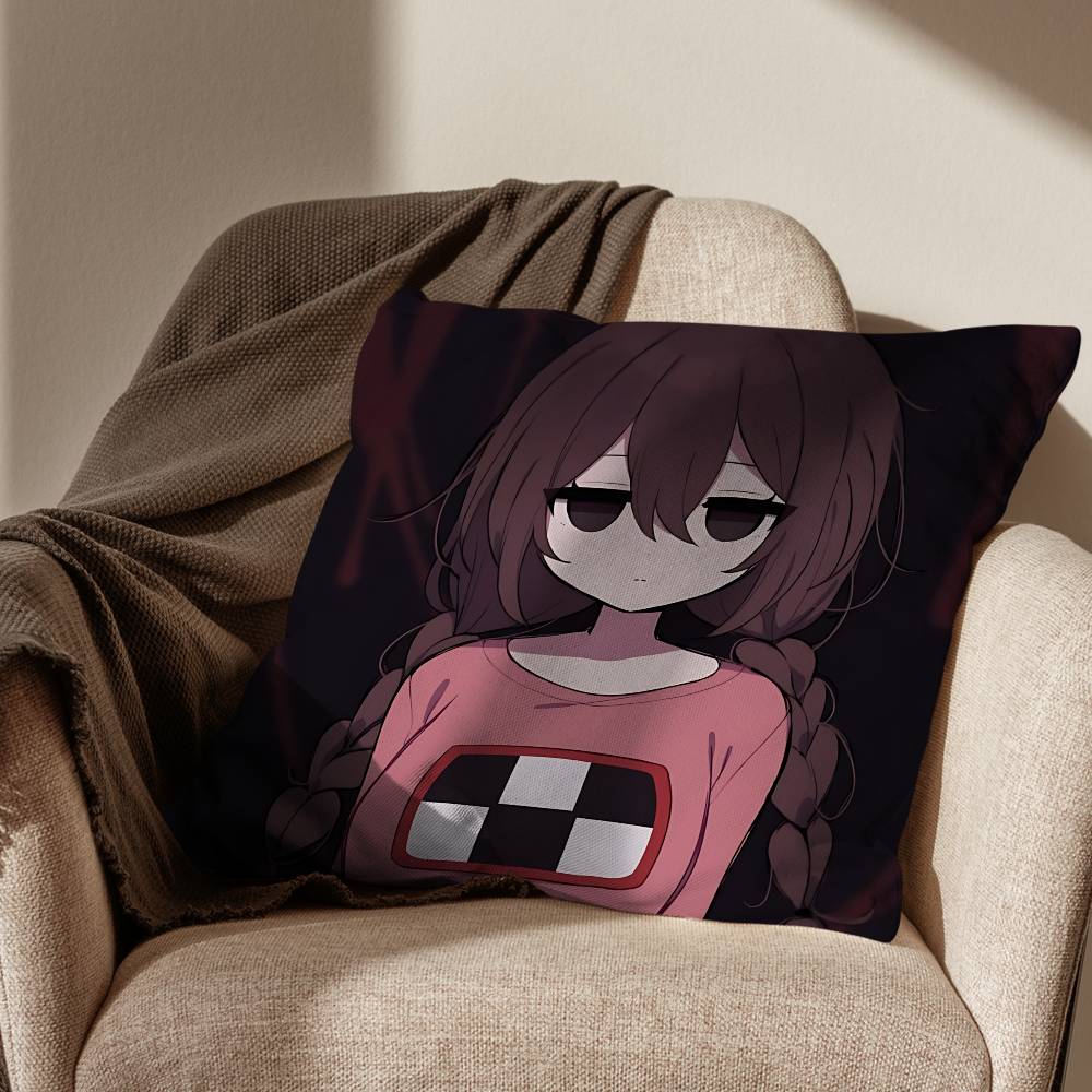 game Yume Nikki Uboa Madotsuki Print Throw Pillow Cover cm Square Cushion Case for Living Room Bedroom Decor