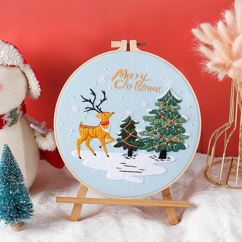 Рождественские наборы для вышивания крестом Merry Christmas DIY-набор с шаблонами инструкциями вышивка набор для начинающих набор для вышивания