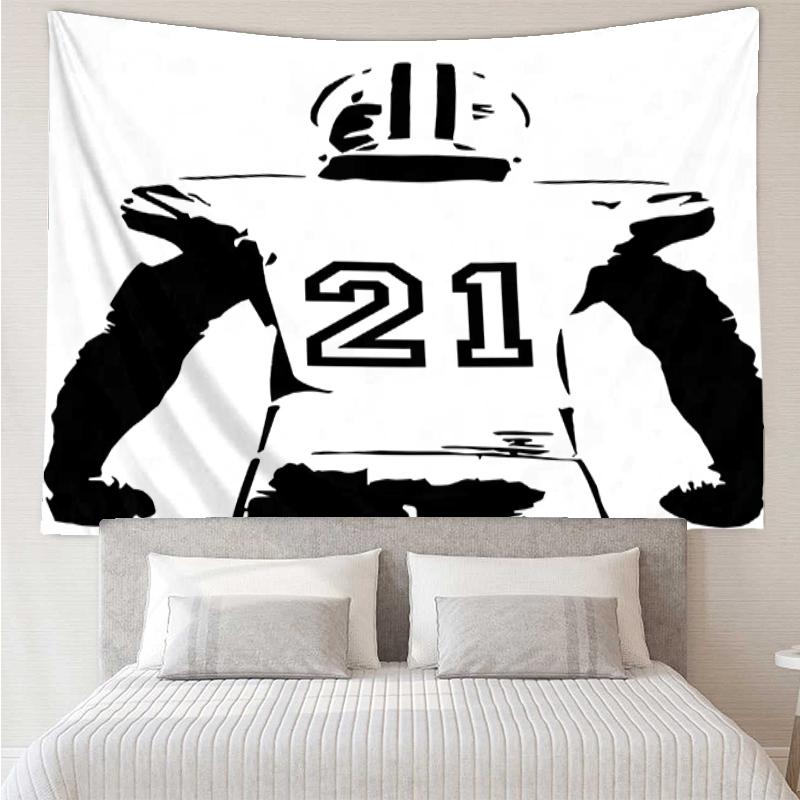 American-football Print Tapestry, Backdrop, Easy Setup, Ideal for Bedroom, Office & Living Room, with Aesthetic Wall Hanging Decor.