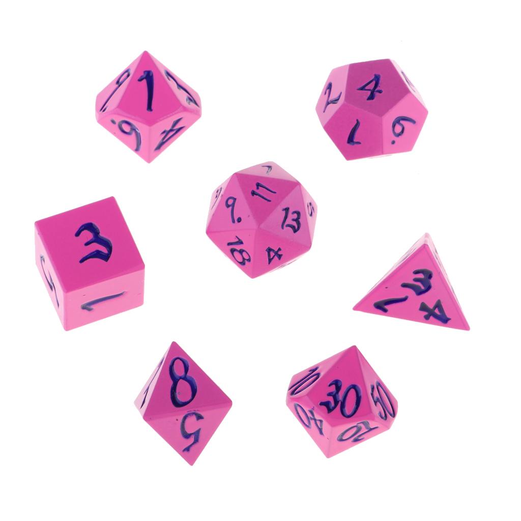 Набор из 7 многогранных кубиков D4, D6, D8, D10, D12, D20 для настольных игр, игрушка для DND