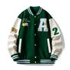 Весна 2023 Модная бейсбольная куртка: Стильный принт с буквами, повседневный для пар и студентов