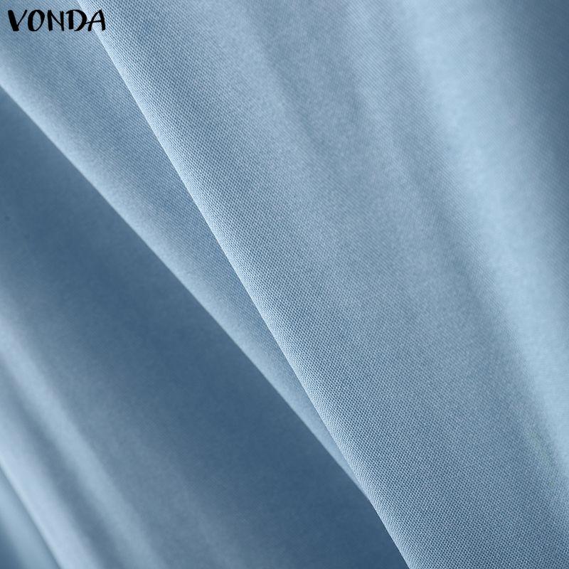 VONDA Элегантная женская клетчатая блузка с длинным рукавом и рюшами