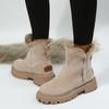 2024 Thick Plush Snow Boots Women Faux Suede Non-slip Winter Boots Woman Keep Warm Cotton Padded Shoes Platform Ankle Booties