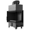 KRATKI Air Fireplace FLOKI S Right 8 kW Ø 160 with Black Thermotec