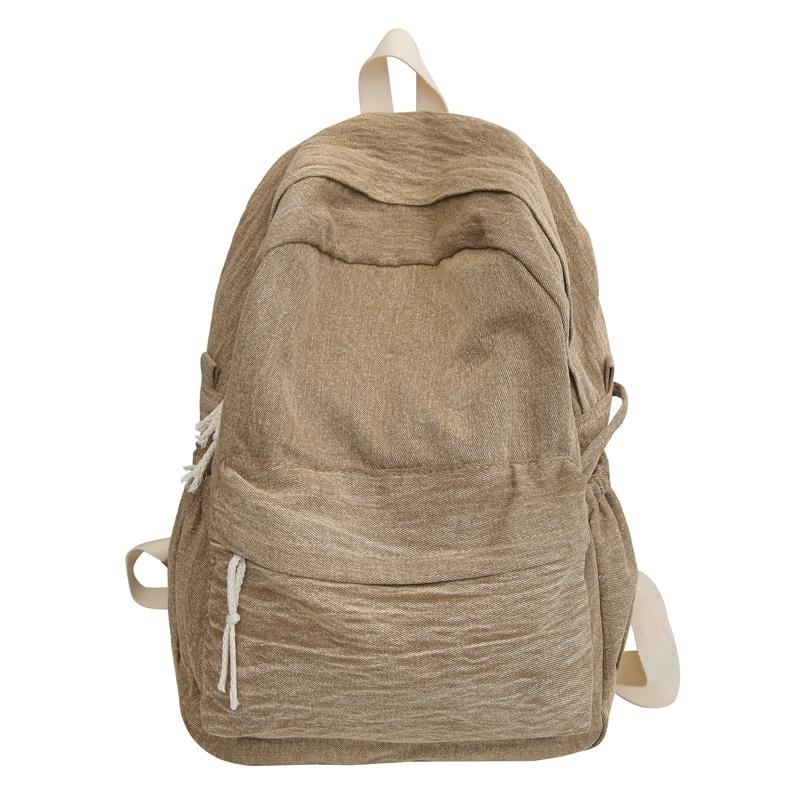 Школьный женский рюкзак в стиле ретро, ​​холст, большая вместимость, студенческий рюкзак