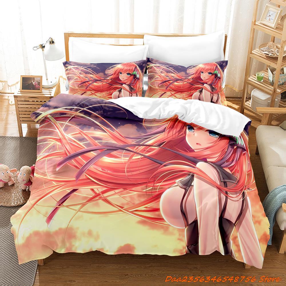 Personality The Quintessential Quintuplets Комплект постельного белья Single Twin Full Queen King Size Комплект постельного белья Adult Kid Bedroom Duvetcove