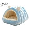 Comfortable Pet Bed for Sleeping Cat Cave Bed, Warm Semi Enclosed Hideaway, Winter Calming Furry Friends Bag with Snap Buttons, Cozy Indoor