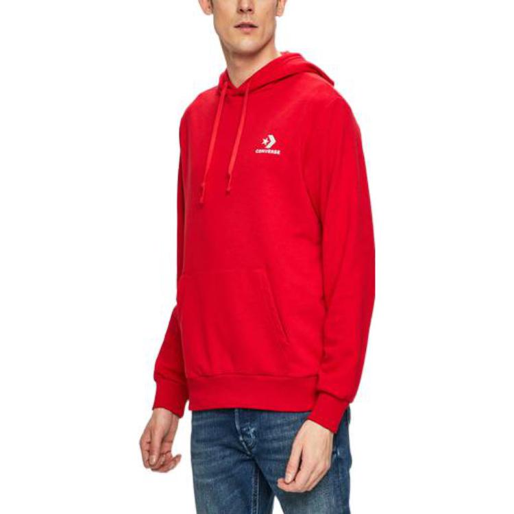 Converse Sweatshirts Men's Red Hooded Moderate Regular 10008926-A05