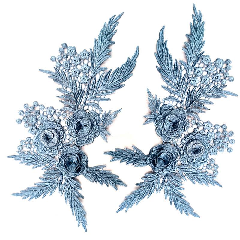 1 пара вышивка цветок 29X17см полый DIY аксессуары для одежды для одежды сумка ткань аппликация кружевная аппликация пришить