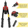 12in Labor-saving Hand Riveter BT-606 Double Insert Manual Rivet Machine Riveting Tools with Nuts