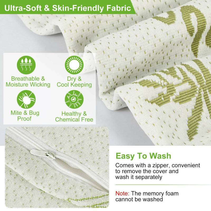 Подушка Бамбуковая ортопедическая подушка из пены с эффектом памяти для контурной поддержки шеи