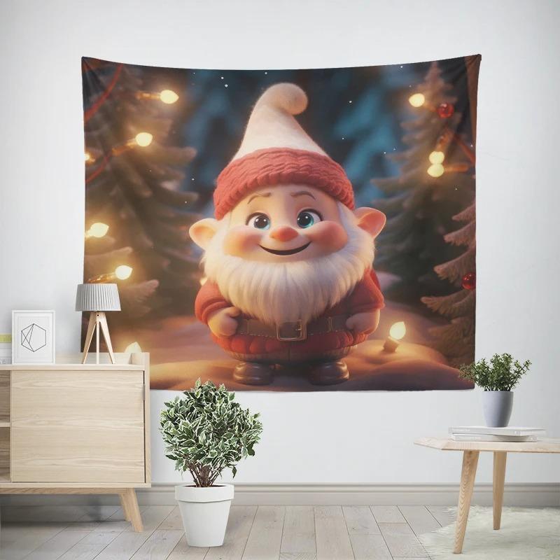 Рождество Новый год Санта-Клаус Картина Олень Узор Гобелен Гостиная Диван Автомобиль Интерьер Украшения Гобелен
