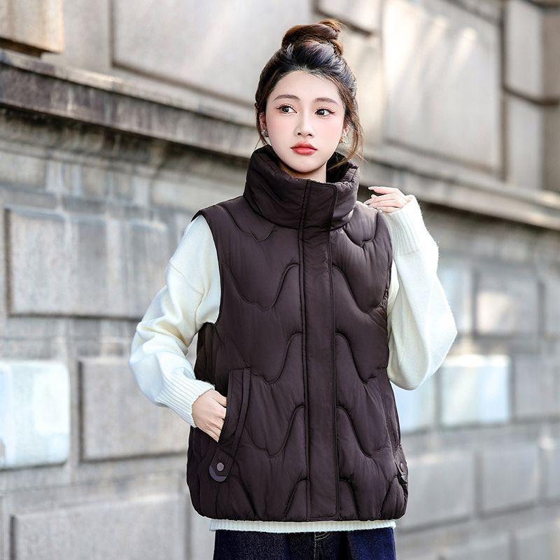 Korean Style Thick Sleeveless Casual Winter Polyester Vest