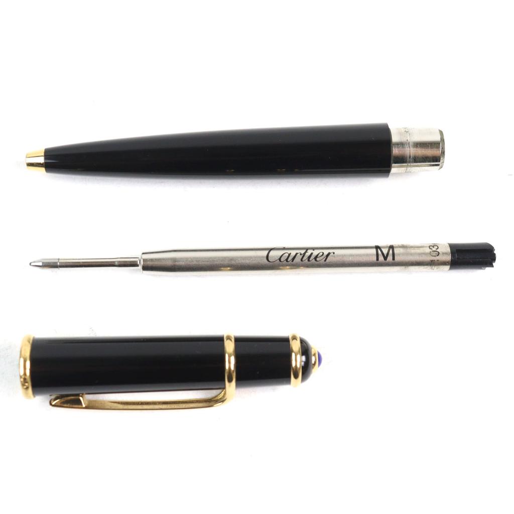 Very Good Cartier Ballpoint pen Diaboro de Cartier Logo engraved, blue gemstone Used