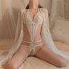 Erotic Costume Wedding Sexy Underwear Women Open Crotch Lingerie Set Lace Babydoll Dress Dirty Women Sex Bodysuit Lingerie